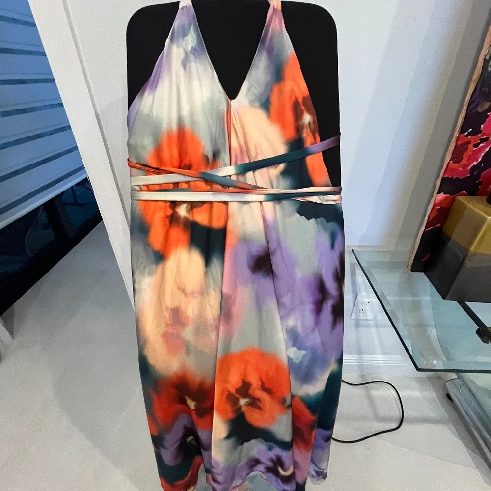 Especia Alejandra Maxi Halter Dress Sz Small - Picture 9 of 9